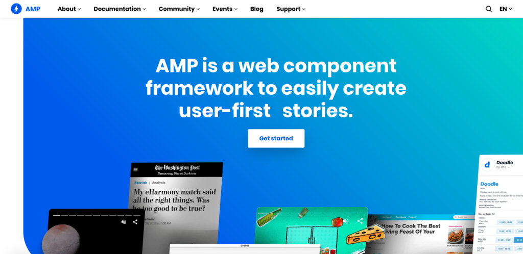 Google AMP Project homepage