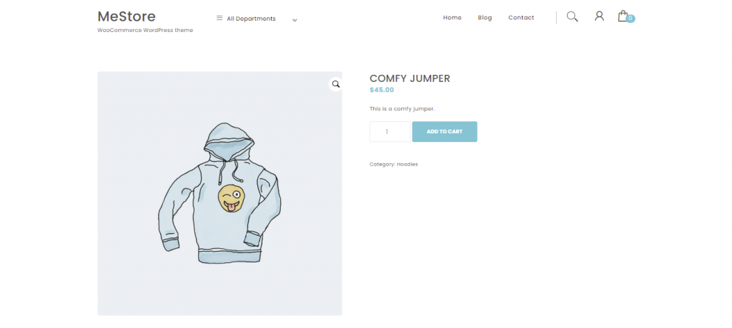 An example of a product page built using WooCommerce