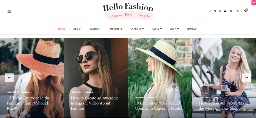 Hello Fashion Free WordPress Blog Theme