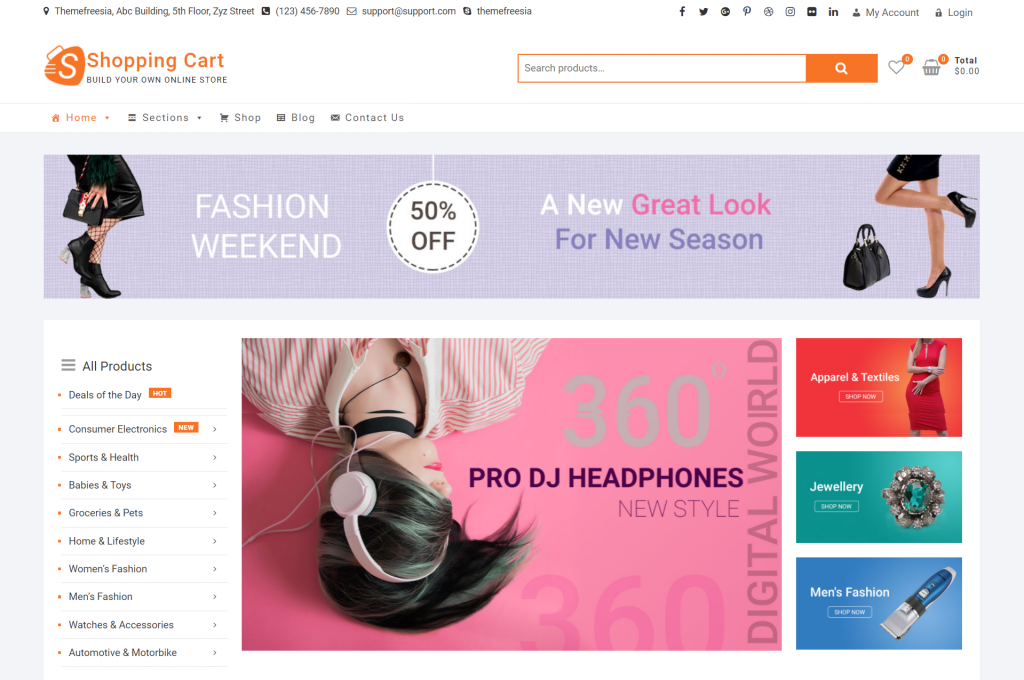 Shopping Cart WordPress eCommerce Theme