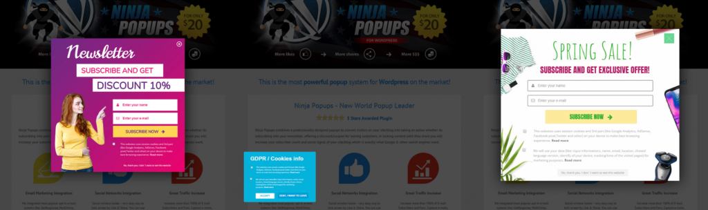 Ninja Popups WordPress Popup Plugin banner