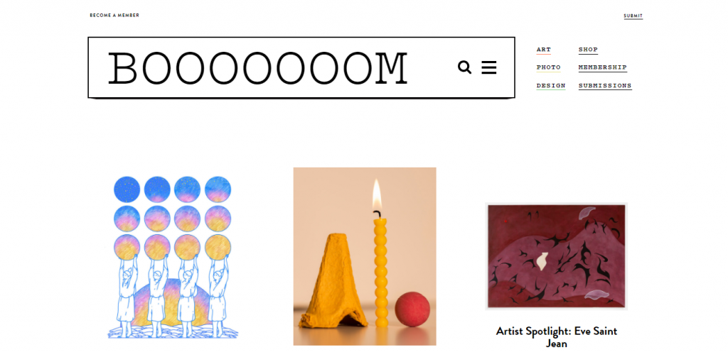 Booooom! art blog home page