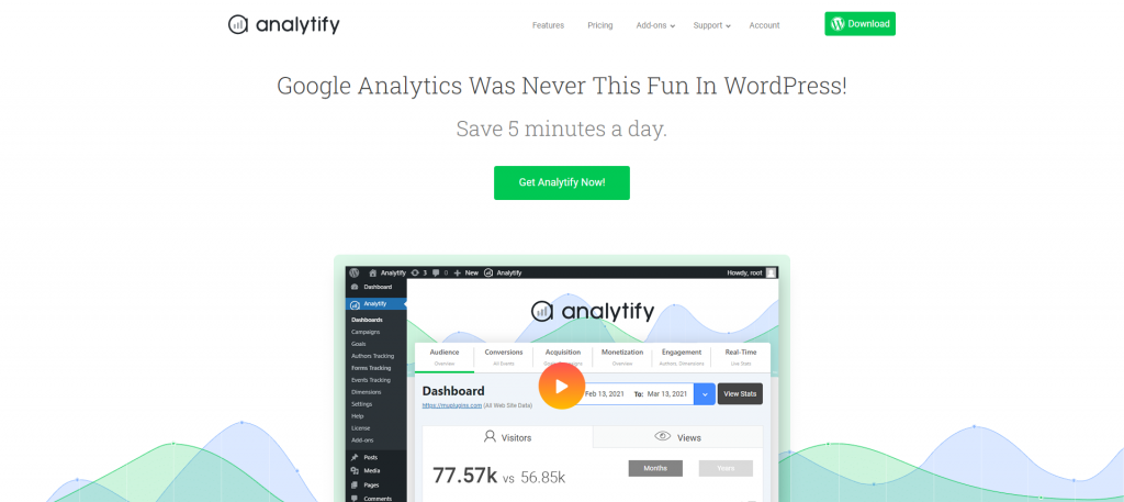 Analytify – Google Analytics dashboard for WordPress
