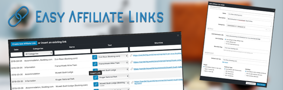 The Easy Affiliate Links plugin banner.