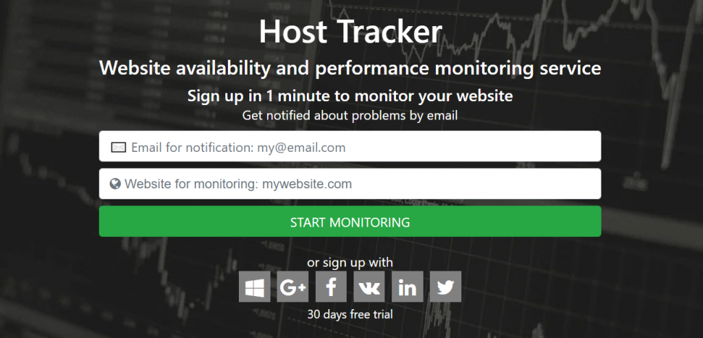 host tracker homepage
