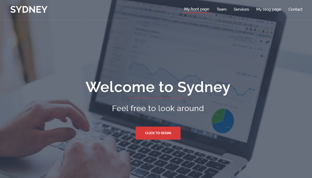 A demo of the Sydney WordPress theme