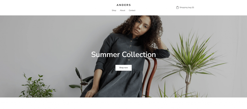 The preview of Anders website template by Hostinger Website Builder