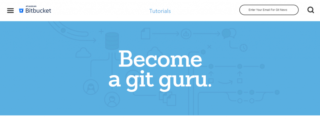 The Git Tutorials and Training page on the Atlassian website