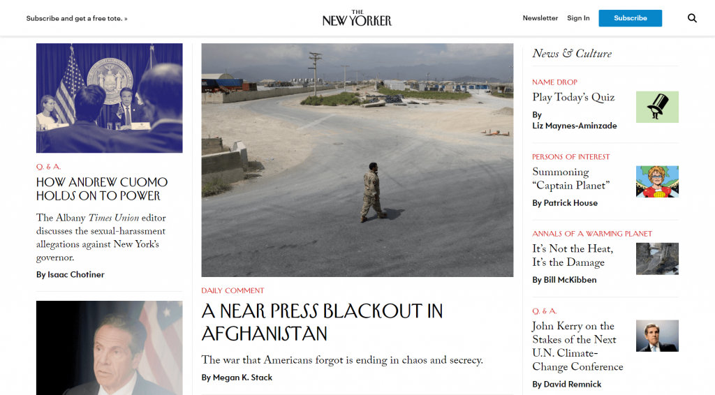 WordPress site: The New Yorker
