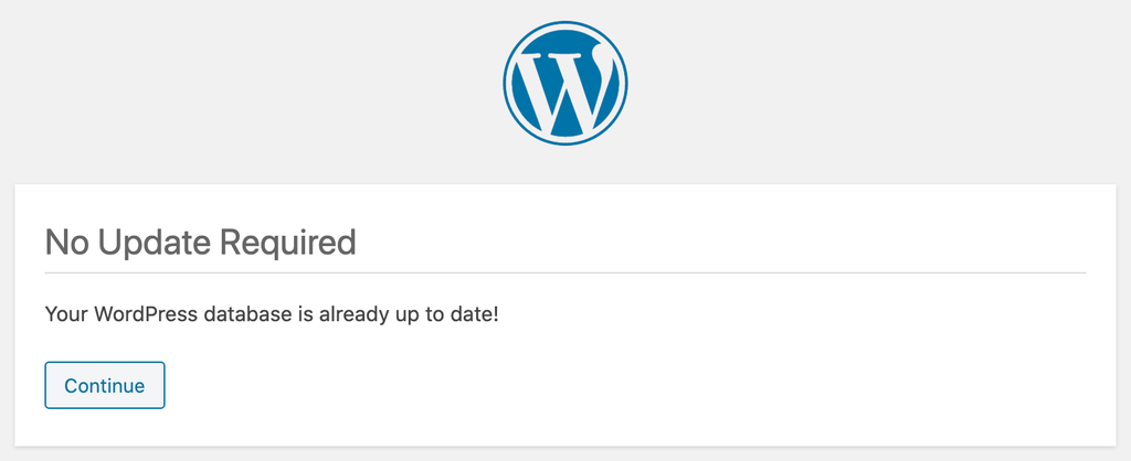 WordPress letting the user know that it's updated