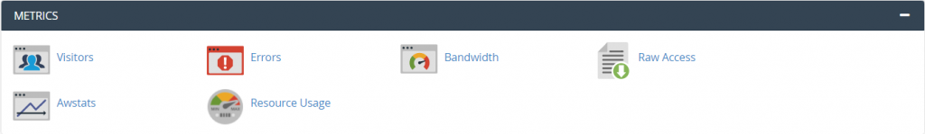 The cPanel's Metrics section