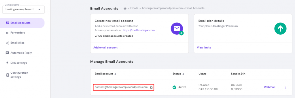 Your email account details to use for the SMTP username on the WordPress plugin