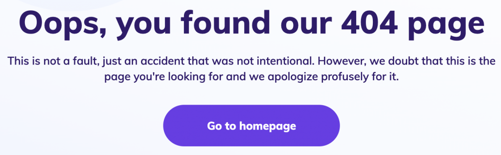Example of a custom 404 page