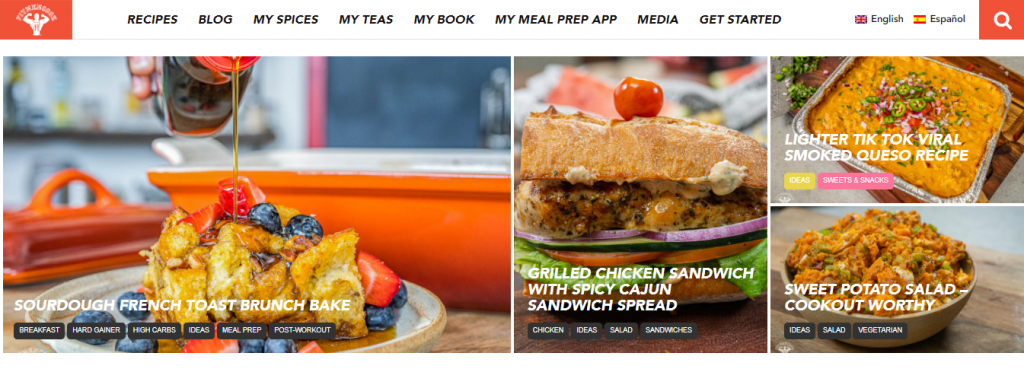 The Fit Men Cook website homepage.