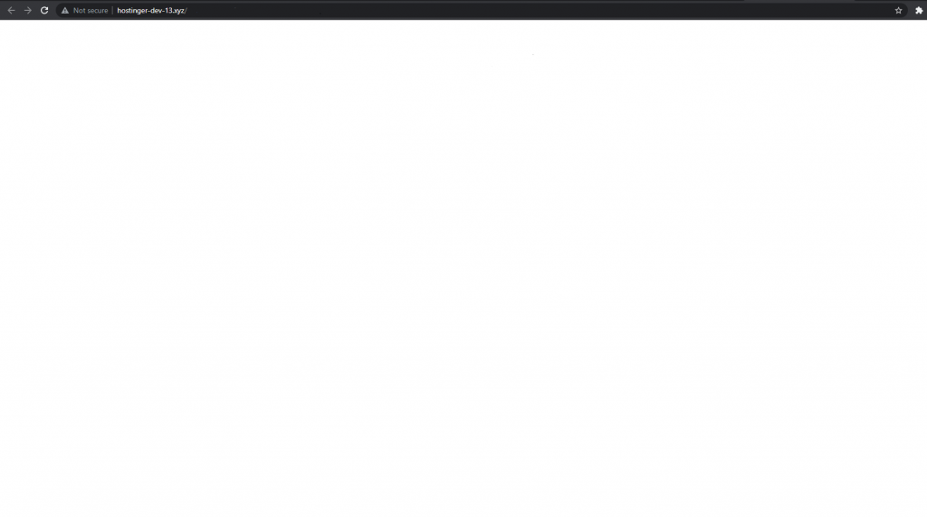 A white screen of death error in WordPress.