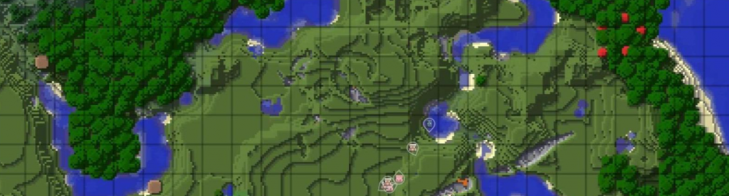 Minecraft in-game map provided by the JourneyMap mod