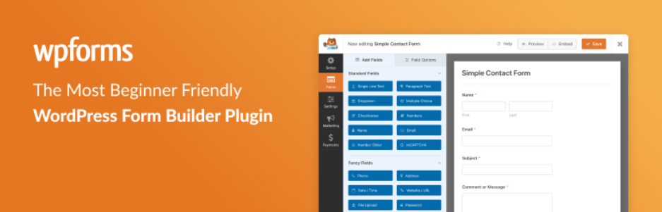 WPForms: best WordPress form builder plugin.
