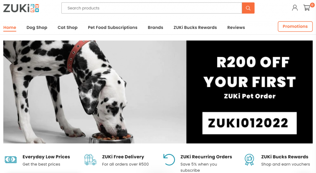 ZUKi's, a Crowd Favorite client, homepage