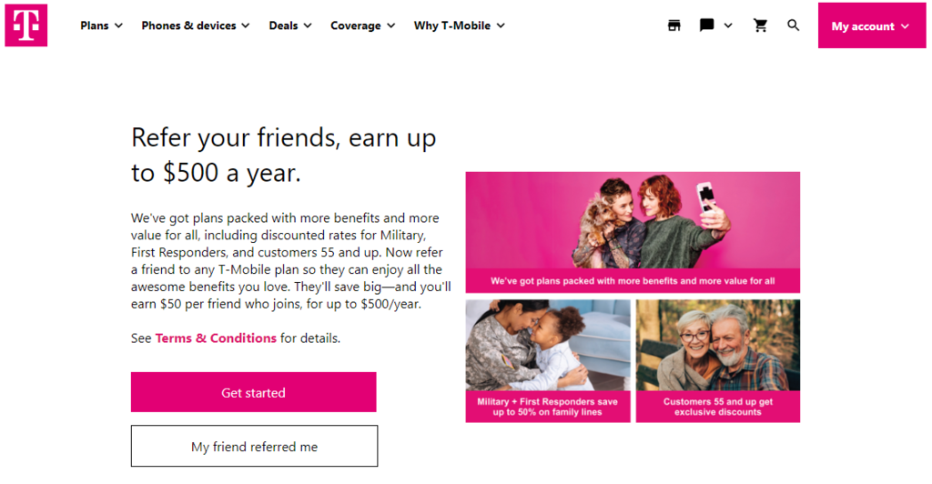 T-Mobile referral program: Refer your friends, earn up $500 a year