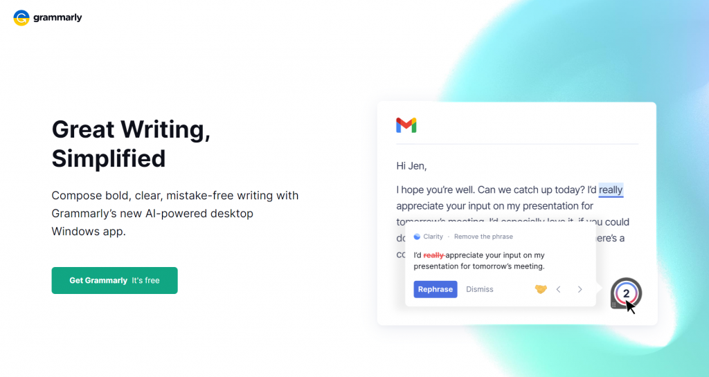 Grammarly: Great Writing, Simplified.
