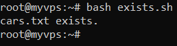 Bash script to check if a given file exists. Mind the last fi bash line, it indicates that all if conditional statements ends