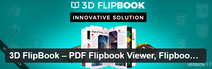 3D Flipbook plugin banner