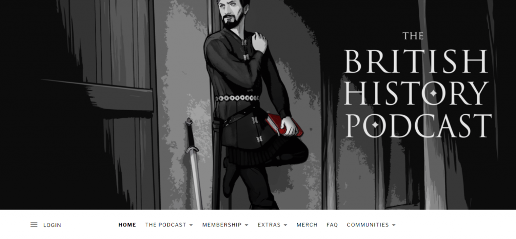 The British History Podcast website homepage
