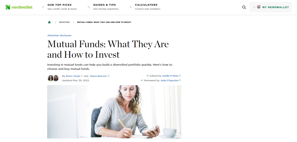 The Mutual Funds: What They Are and How to Invest article on the NerdWallet website