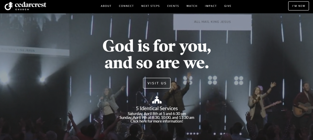 Cedarcrest Church's homepage