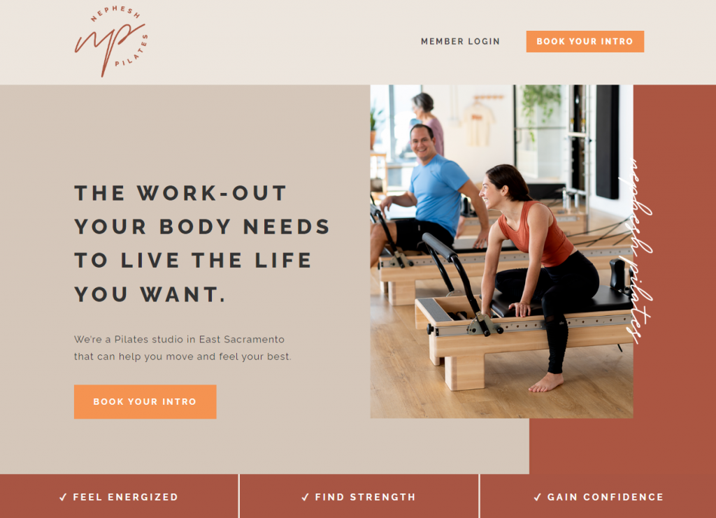 The Nephesh Pilates StoryBrand website