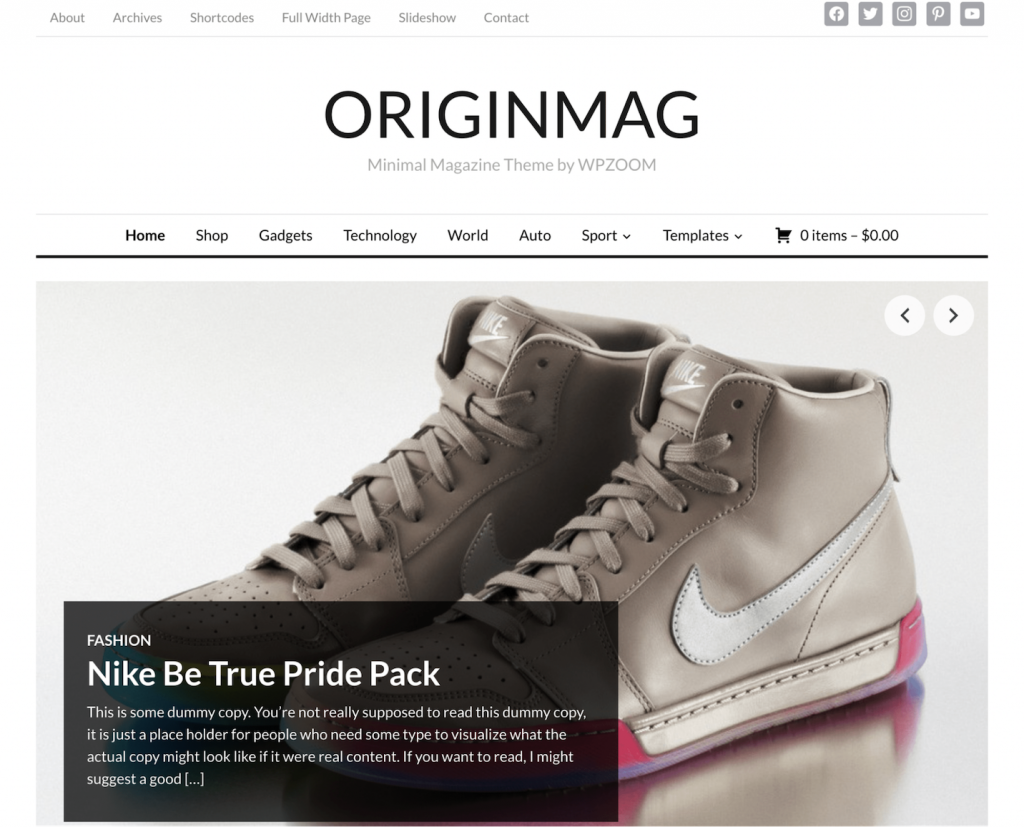 OrginMag homepage
