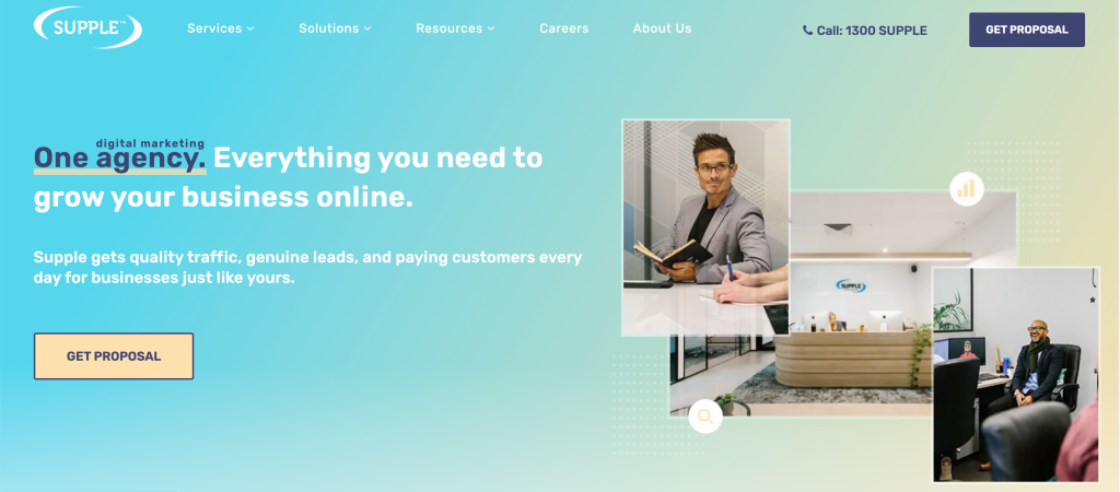 Homepage of Australia-based Supple.