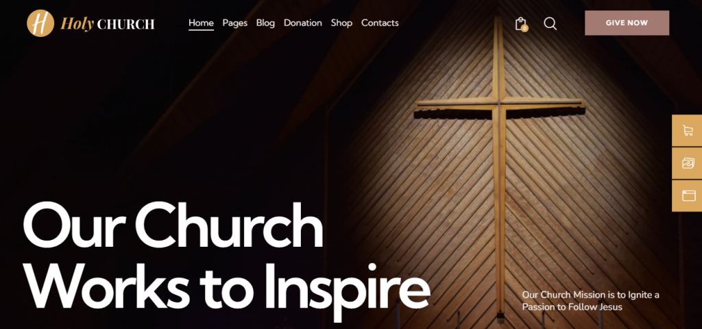 The Holy Church WordPress theme for churches