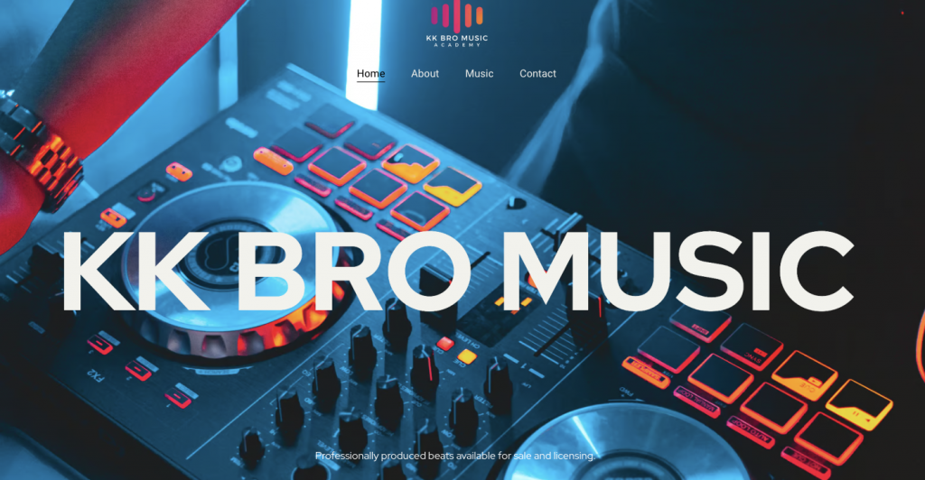 KKBro Music Academy homepage