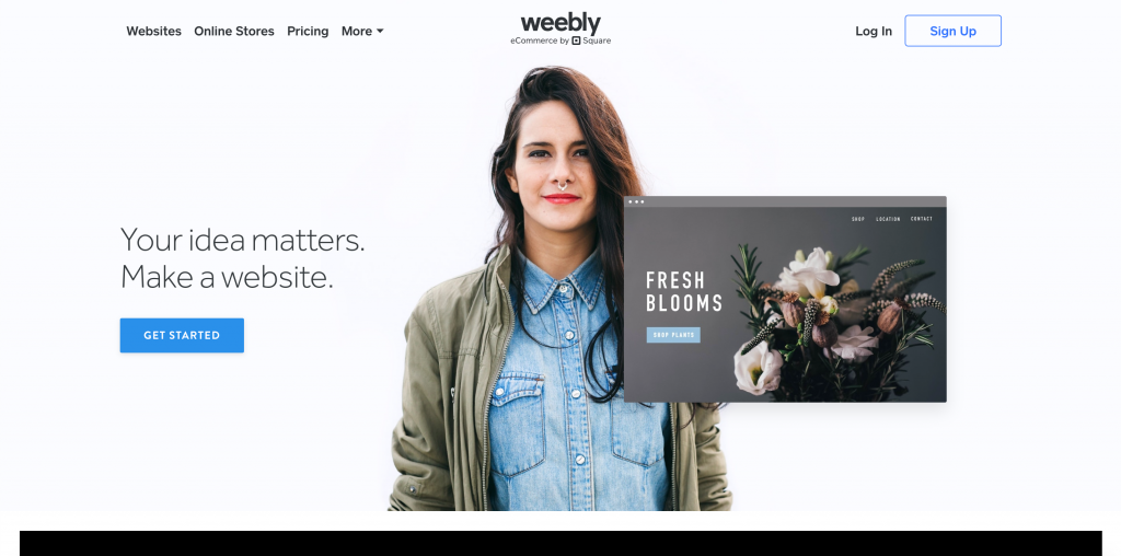 Weebly builder landing page