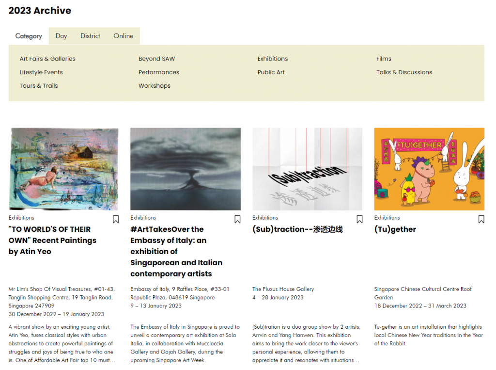 Singapore Art Week 2023 archive page