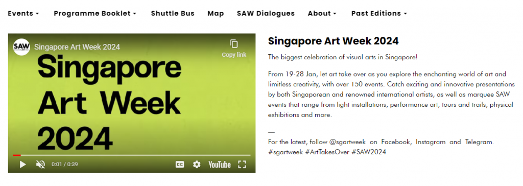 Singapore Art Week 2024 video
