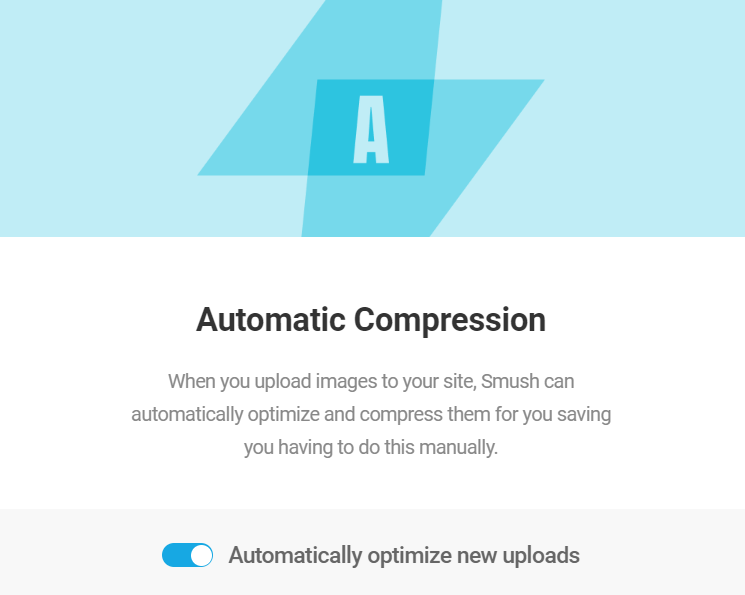 Smush's automatic image optimization option
